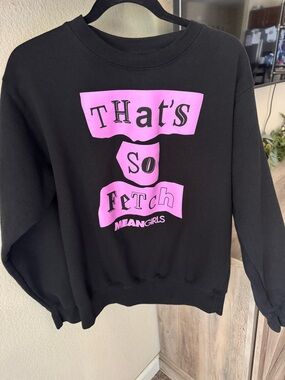 "That's So Fetch" Black Sweatshirt - Pink Graphic
